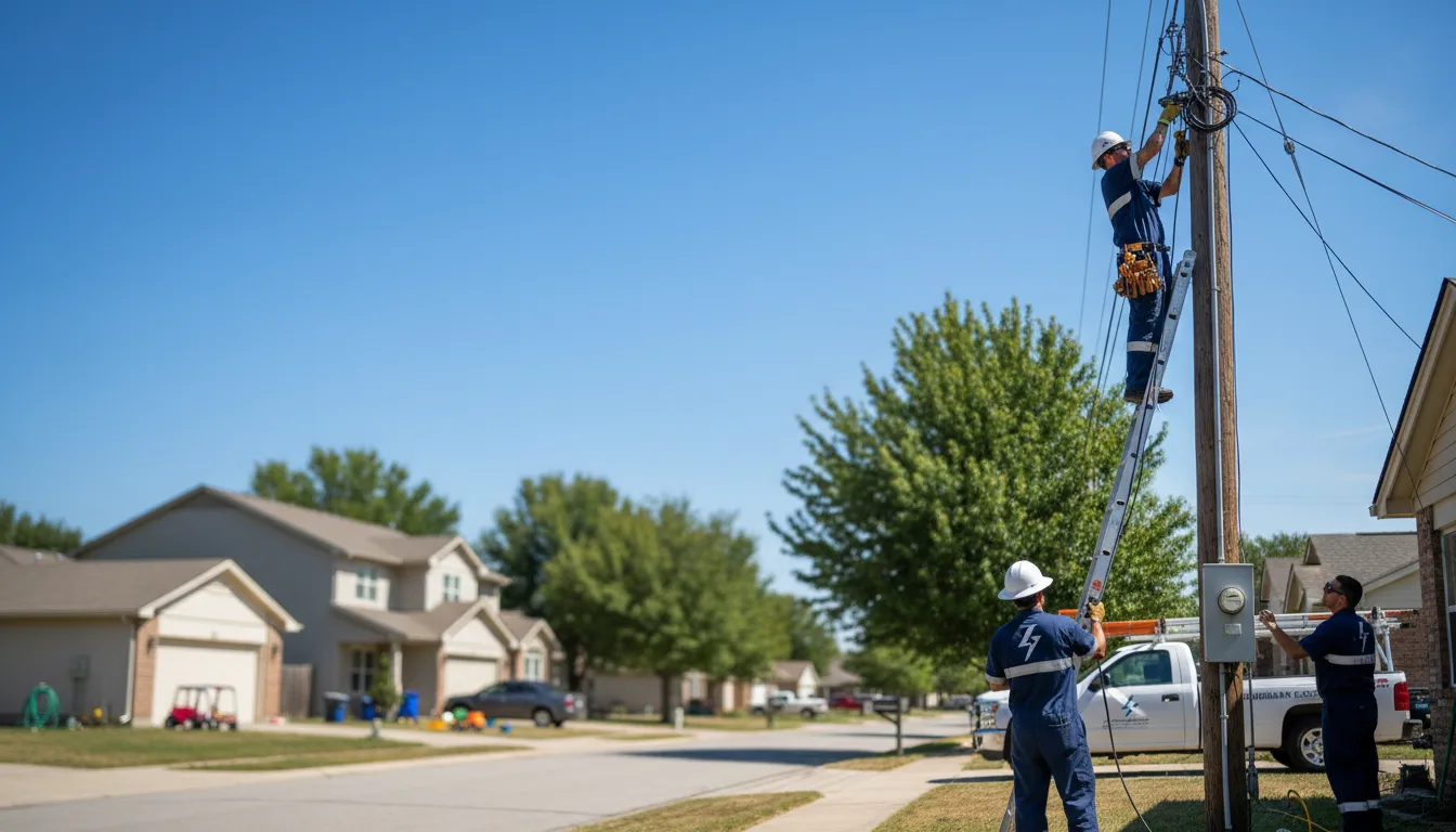 Residential electrician providing installation services in Dale, WI